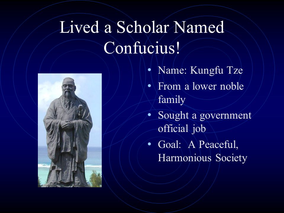 Lived a Scholar Named Confucius!
