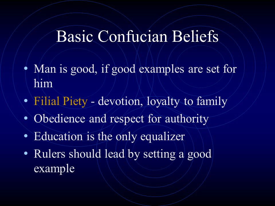 Basic Confucian Beliefs