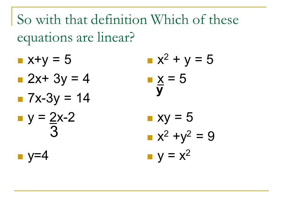 Linear Equations Ppt Video Online Download