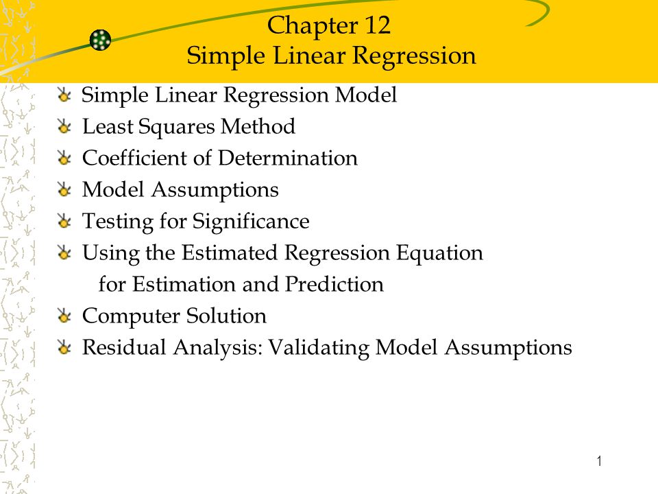 Chapter 12 Simple Linear Regression