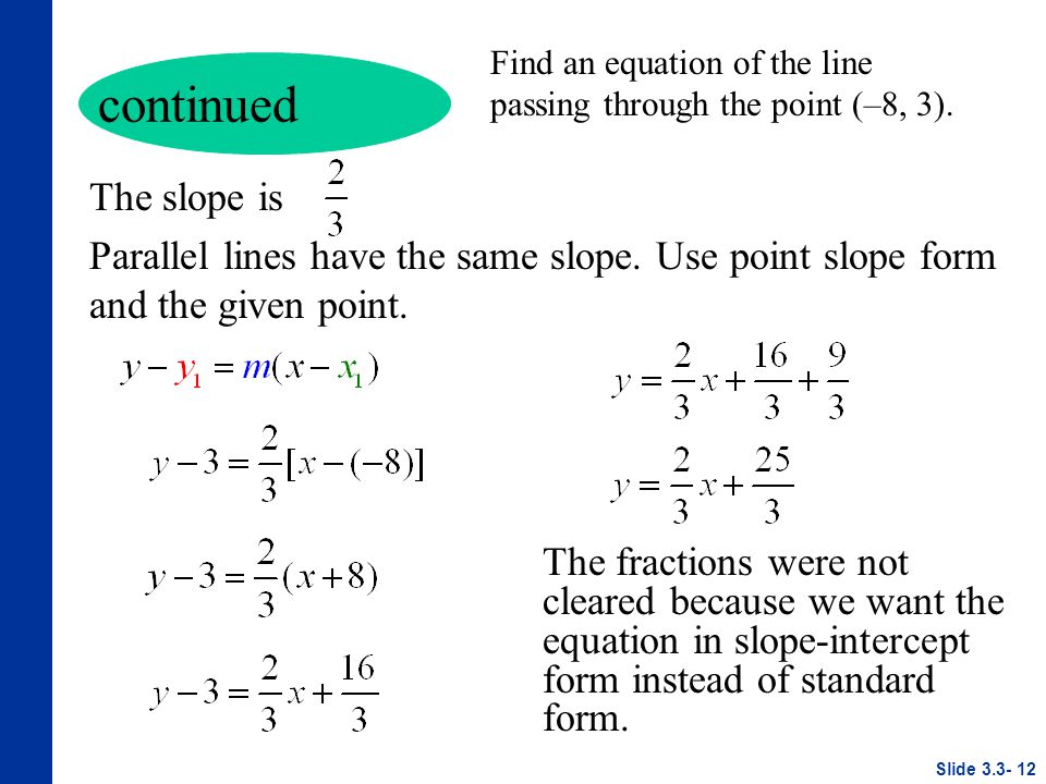 Point form. Standard form of Linear equation. Point slope Formula. Find equation of the line. Line equation. Point form. Standard form of Linear equation. Point slope Formula. Find equation of the line. Line equation.