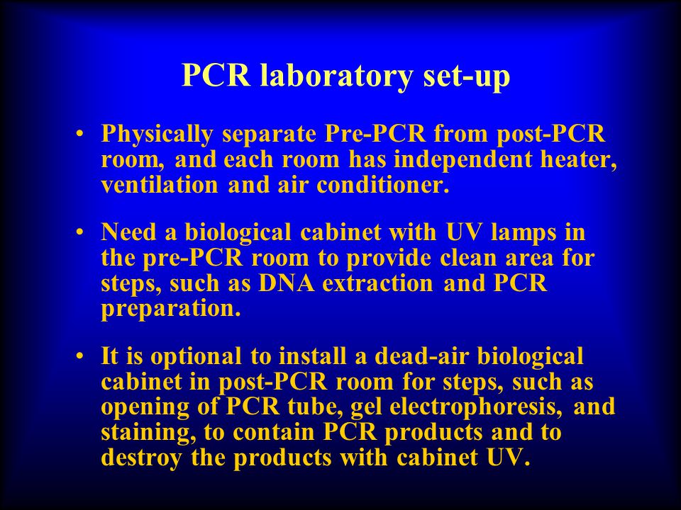 PCR Laboratory Set-up