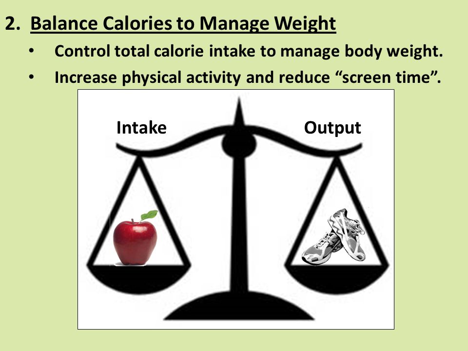 2. Balance Calories to Manage Weight