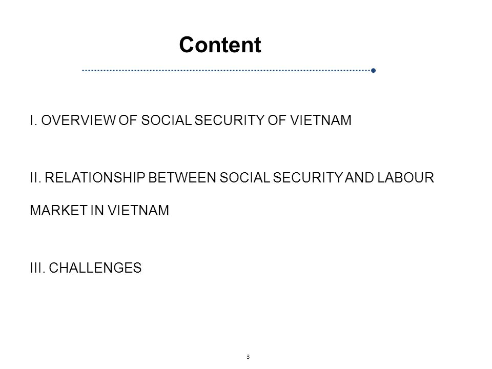 Content I. OVERVIEW OF SOCIAL SECURITY OF VIETNAM