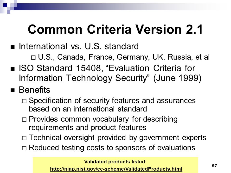 Common Criteria Version 2.1