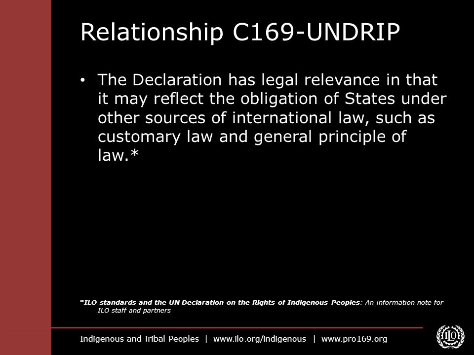 Relationship C169-UNDRIP