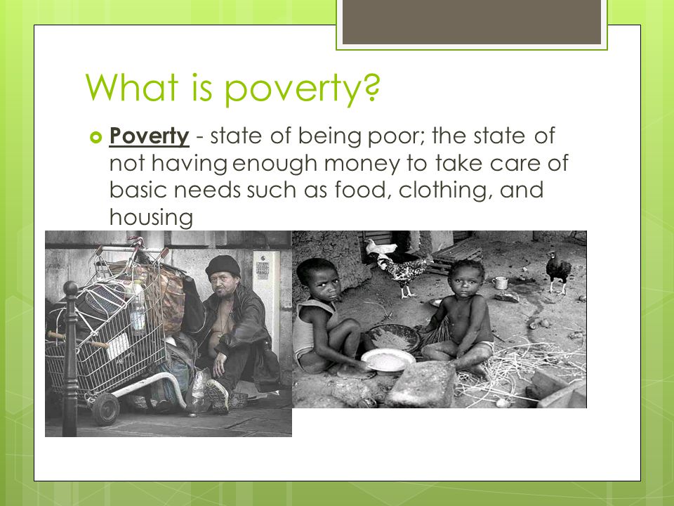 What is poverty.