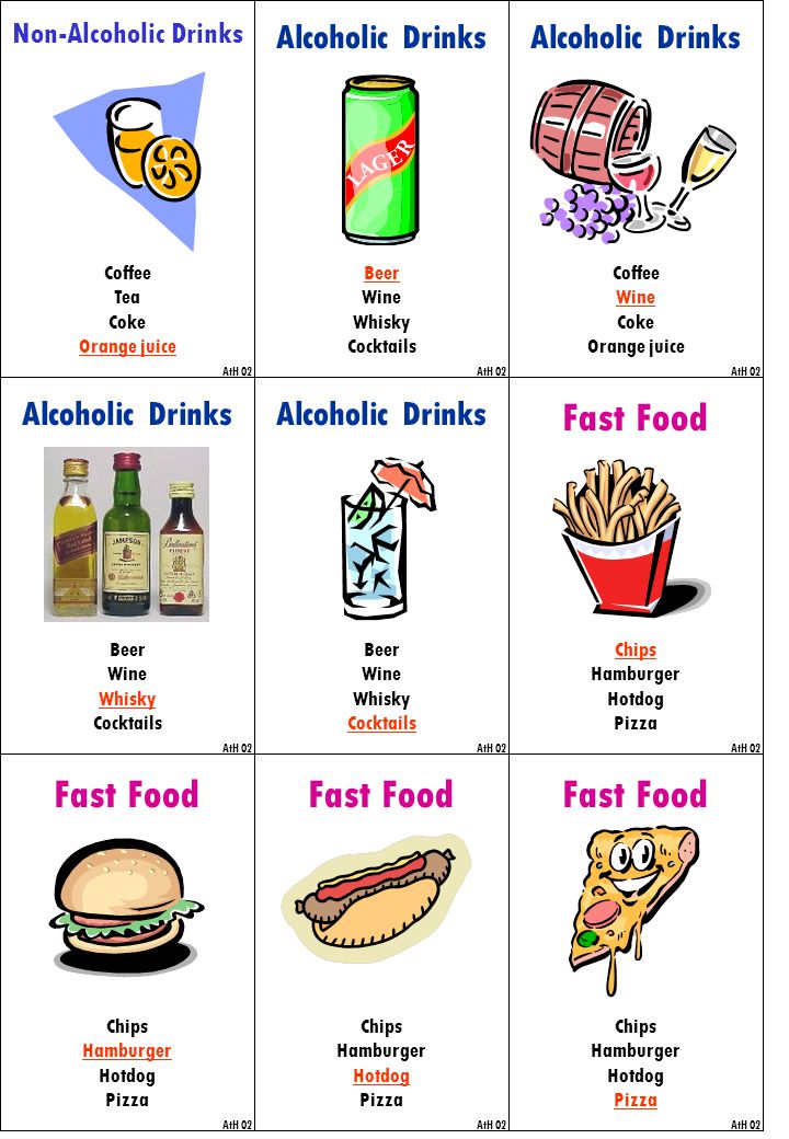 Fast Food Fast Food Fast Food Fast Food Alcoholic Drinks