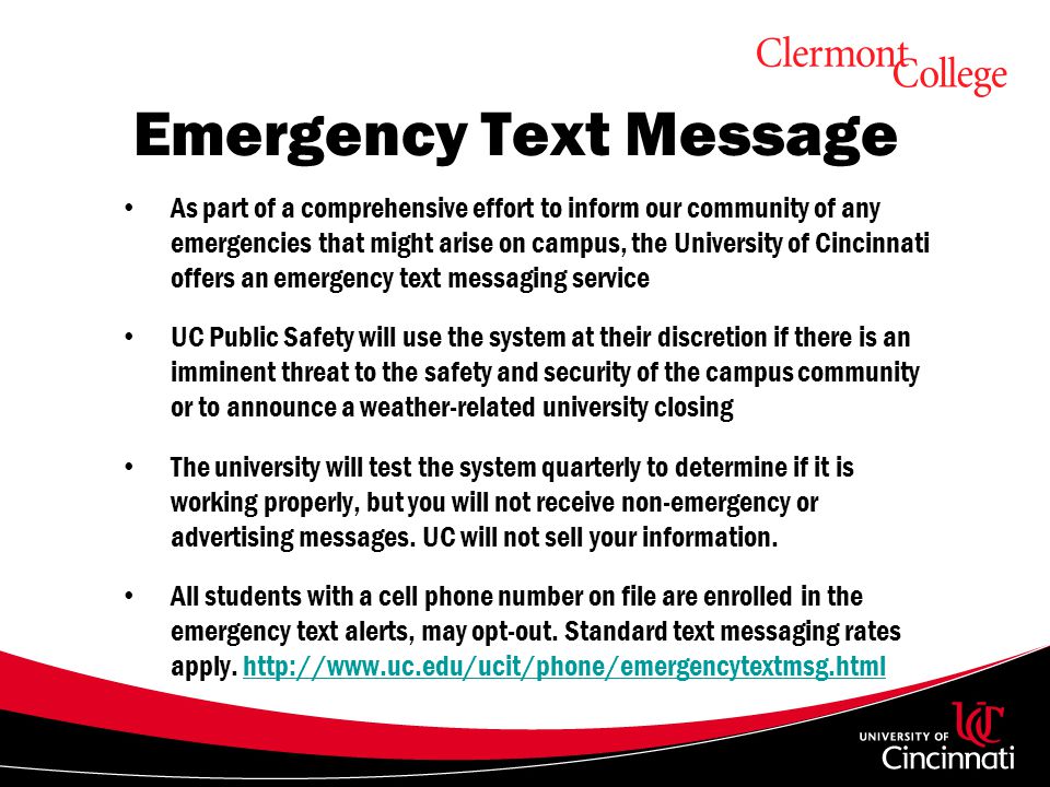 Emergency Text Message