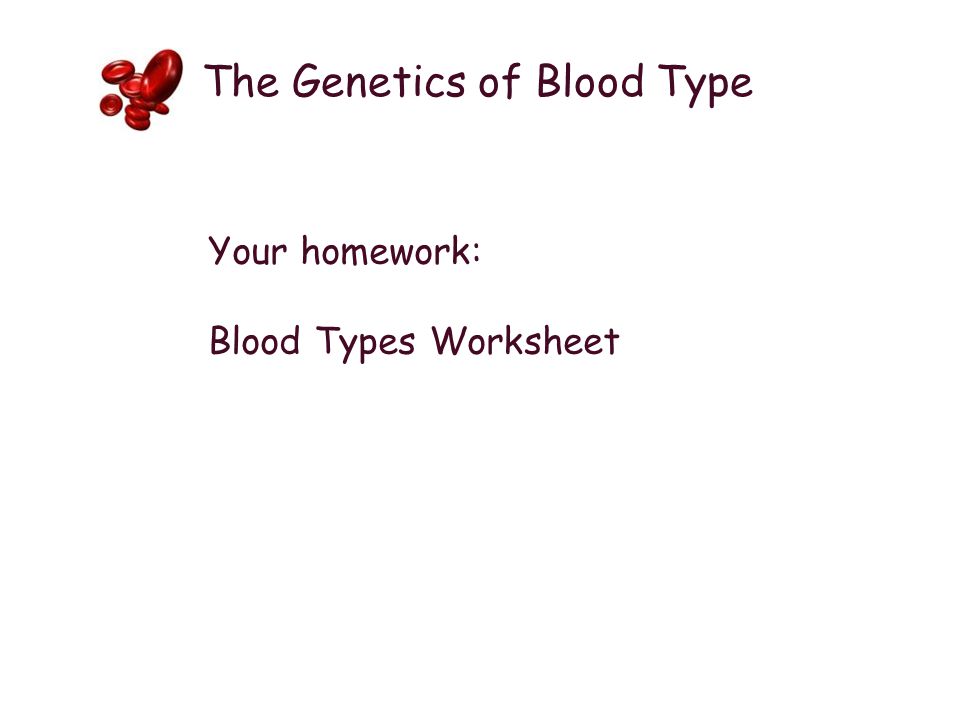 Blood Types The Genetics Of Blood Type Ppt Download