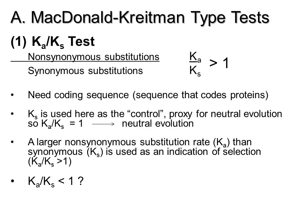 A. MacDonald-Kreitman Type Tests