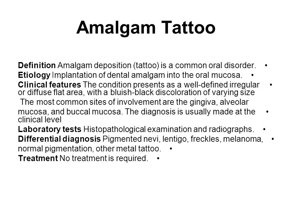 Amalgam tattoo