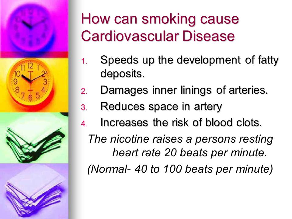 How can smoking cause Cardiovascular Disease