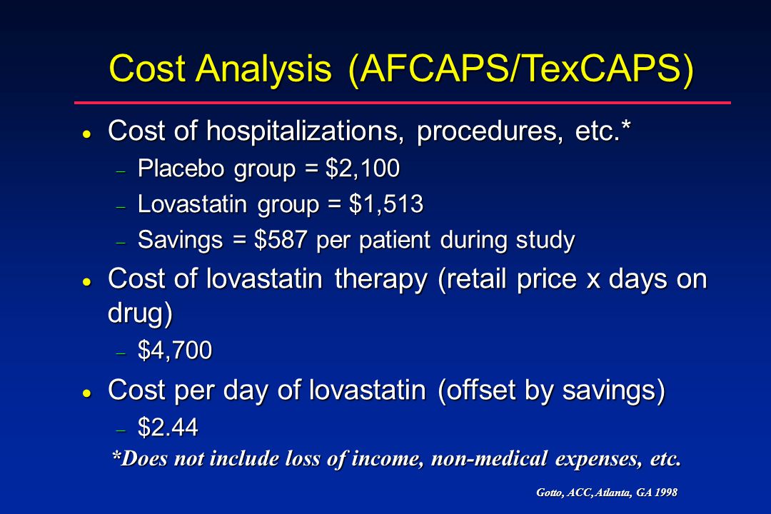 Cost Analysis (AFCAPS/TexCAPS)