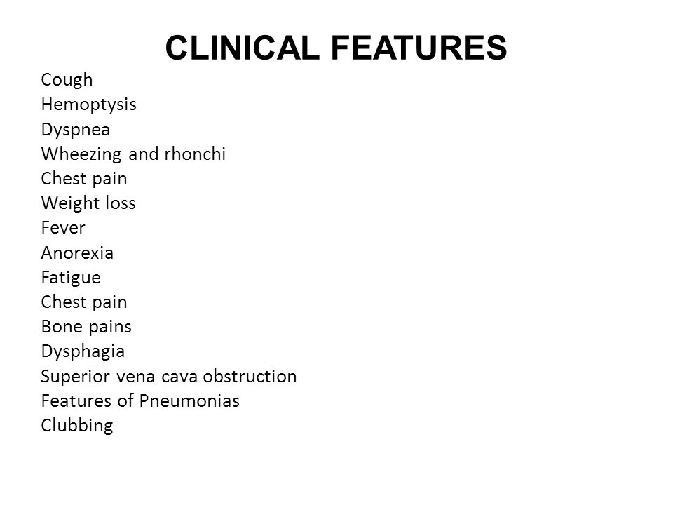 CLINICAL FEATURES
