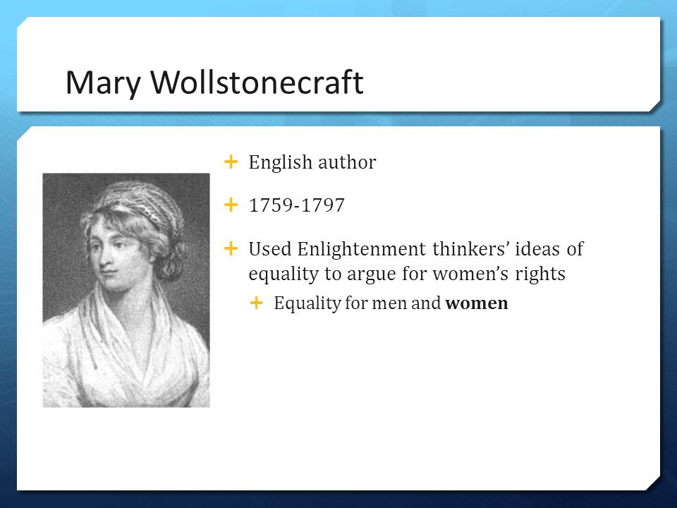Mary Wollstonecraft English author