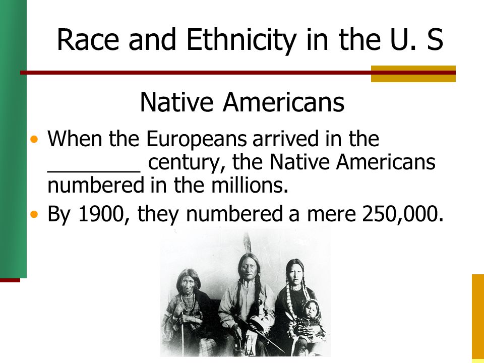 Race and Ethnicity in the U. S