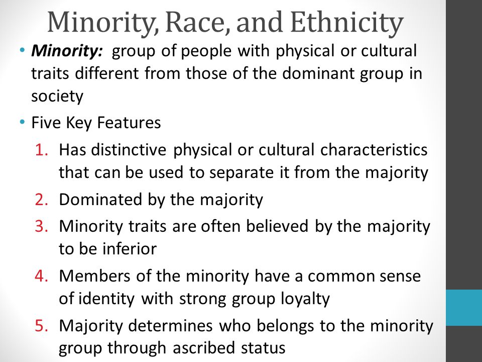 Minority, Race, and Ethnicity
