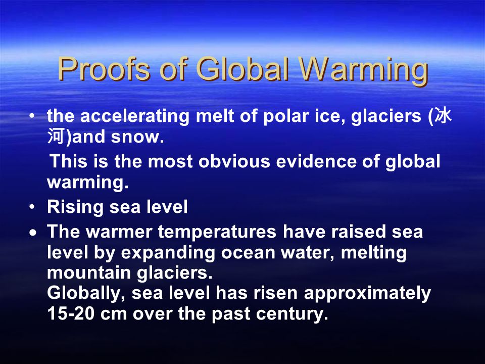 Proofs of Global Warming