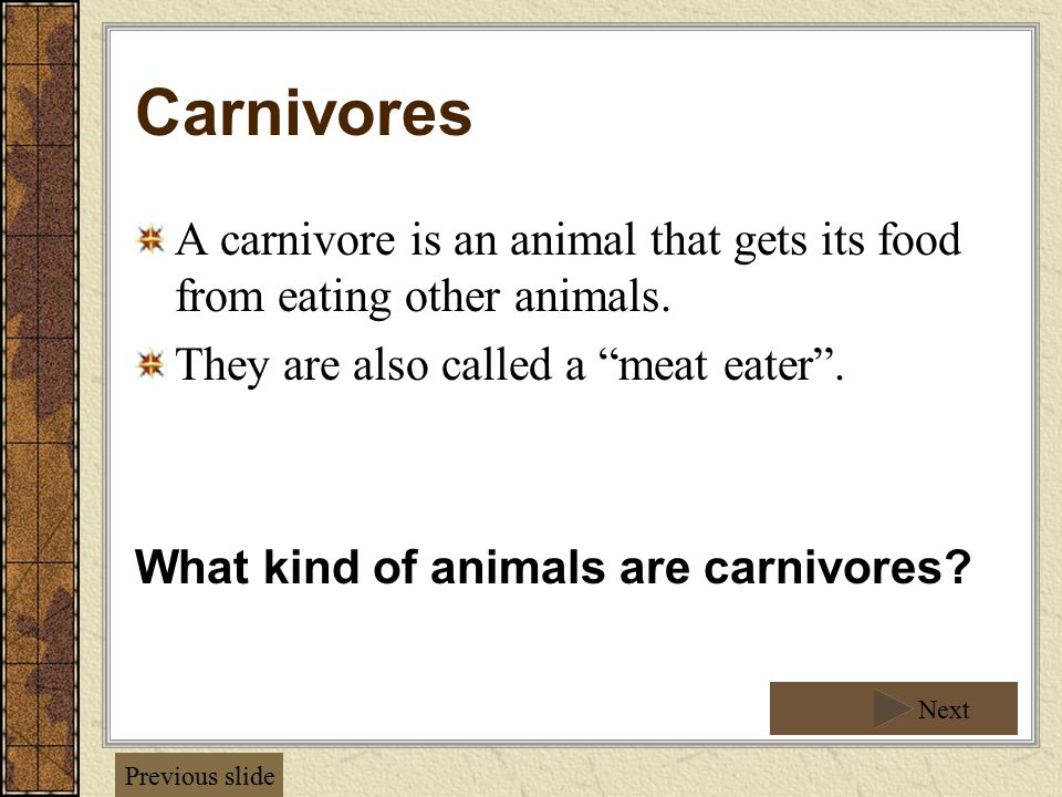Classify Organisms as Carnivore, Herbivore, Omnivore - ppt download