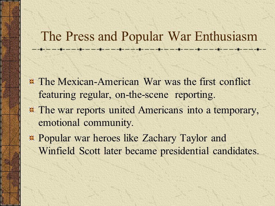 The Press and Popular War Enthusiasm