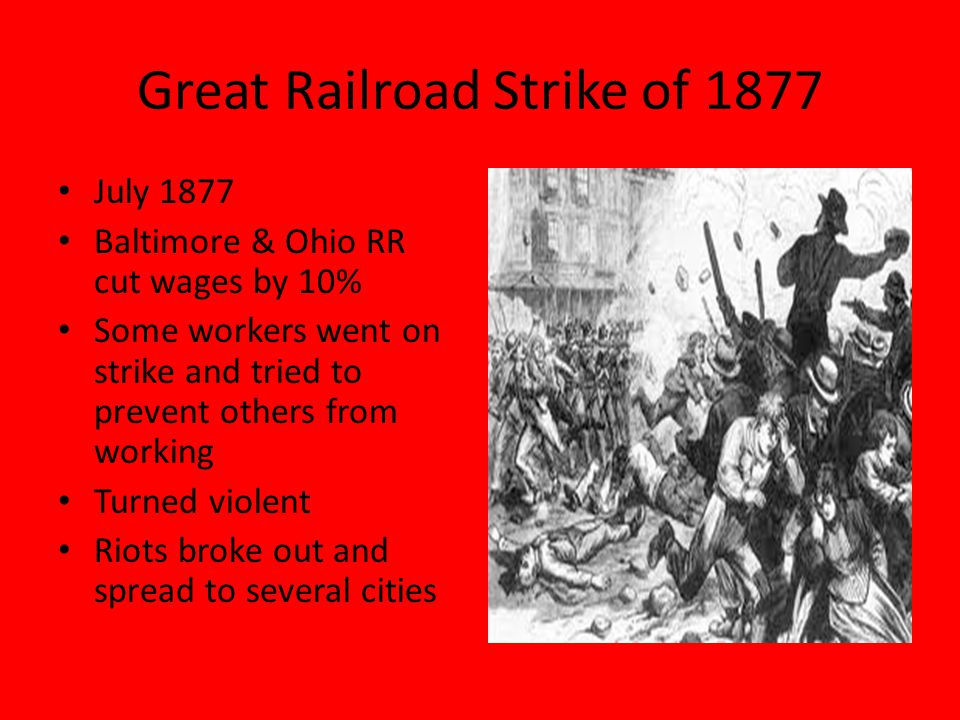 great railroad strike of 1877 timeline