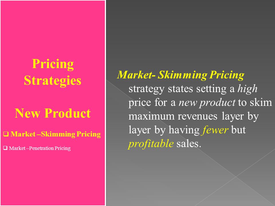 Pricing Strategies New Product