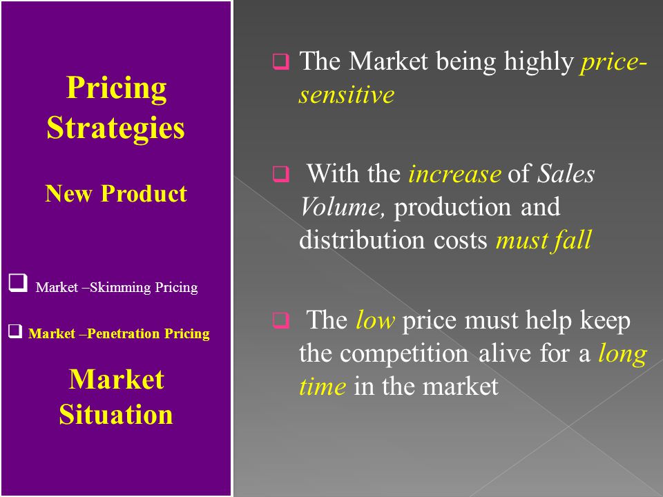 Pricing Strategies Market Situation