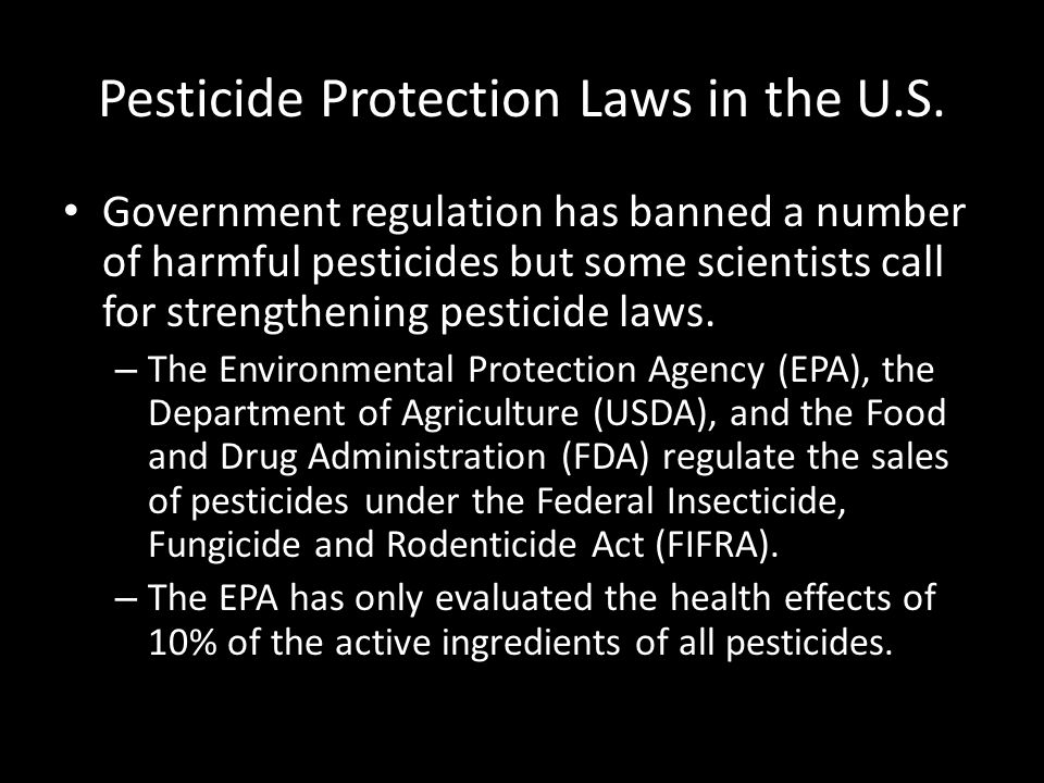 Pesticide Protection Laws in the U.S.