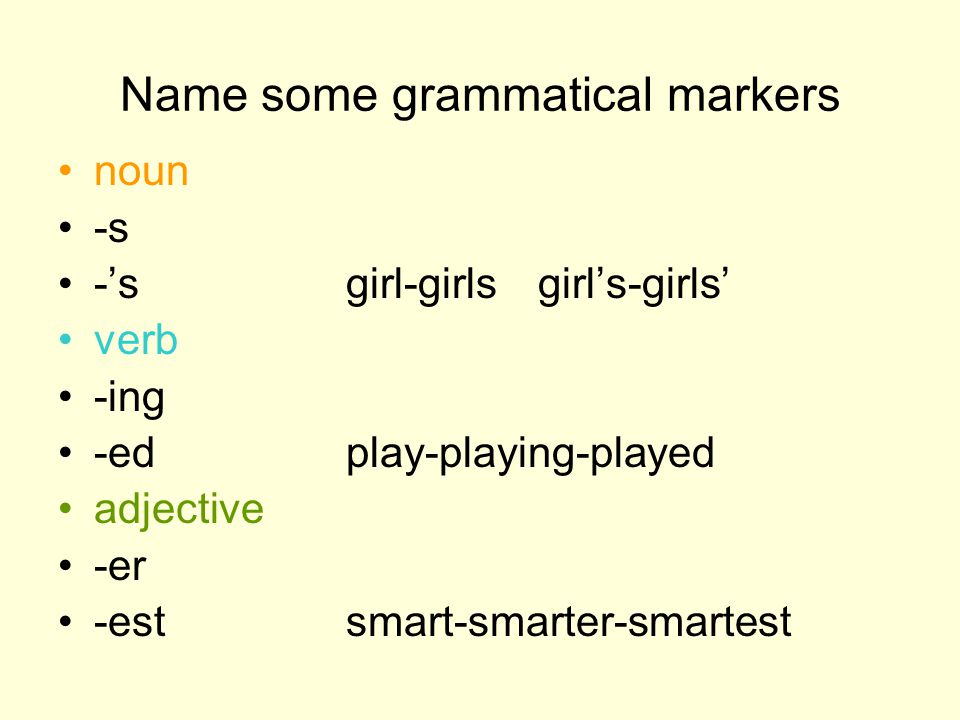 Grammatical Categories and Markers - ppt video online download