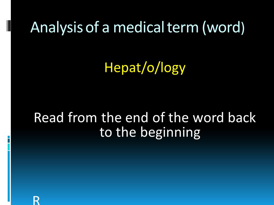 What is word analysis in medical terminology? - ppt video online download