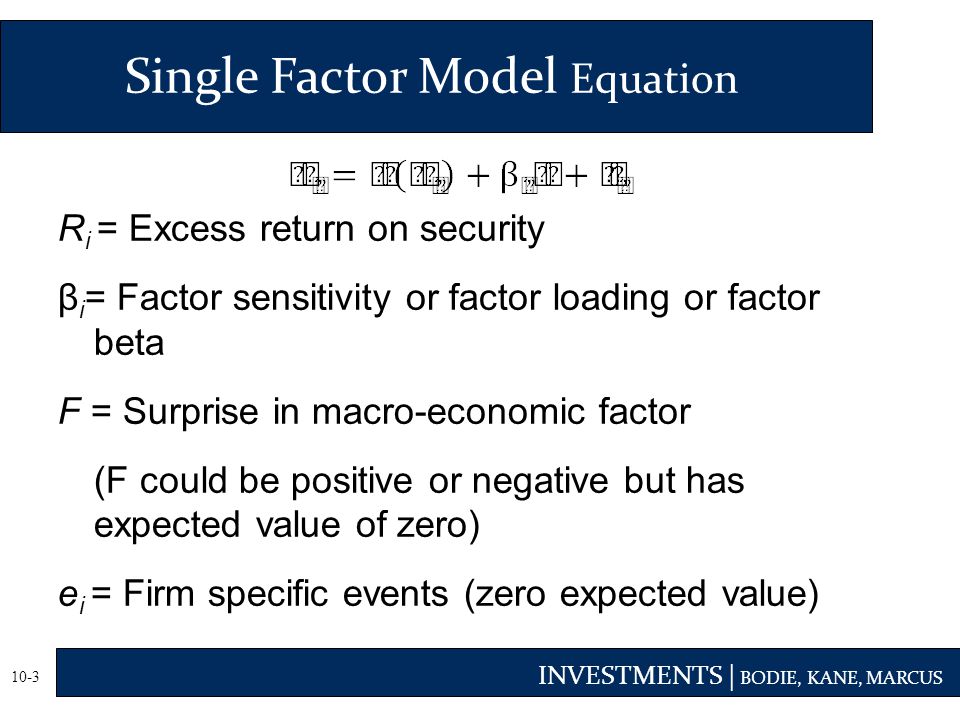 Arbitrage Pricing Theory and Multifactor Models of Risk and Return - ppt  video online download