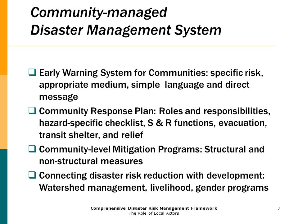 Community-managed Disaster Management System