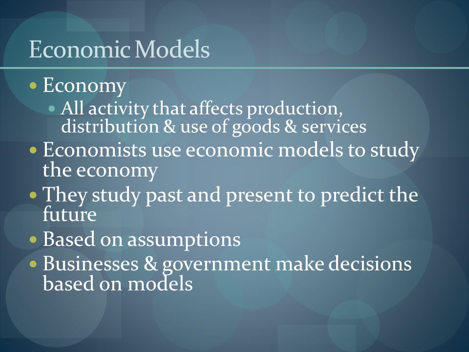 Economic Models Economy