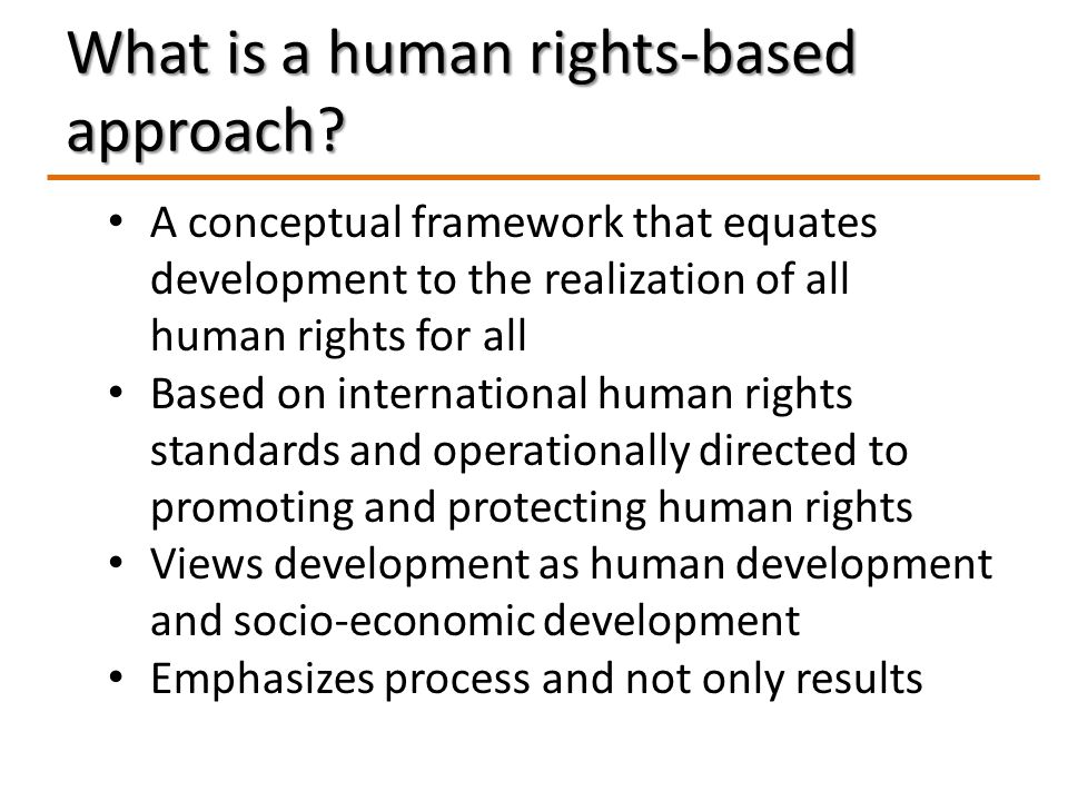 What is a human rights-based approach
