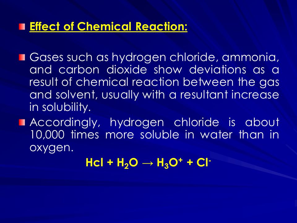 Effect of Chemical Reaction:
