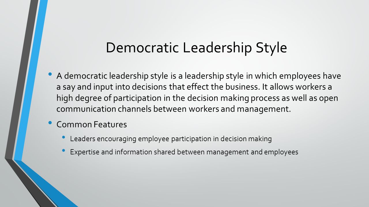 democratic leadership examples