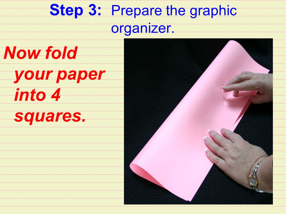 Step 3: Prepare the graphic organizer.