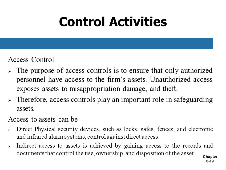 Control Activities Access Control