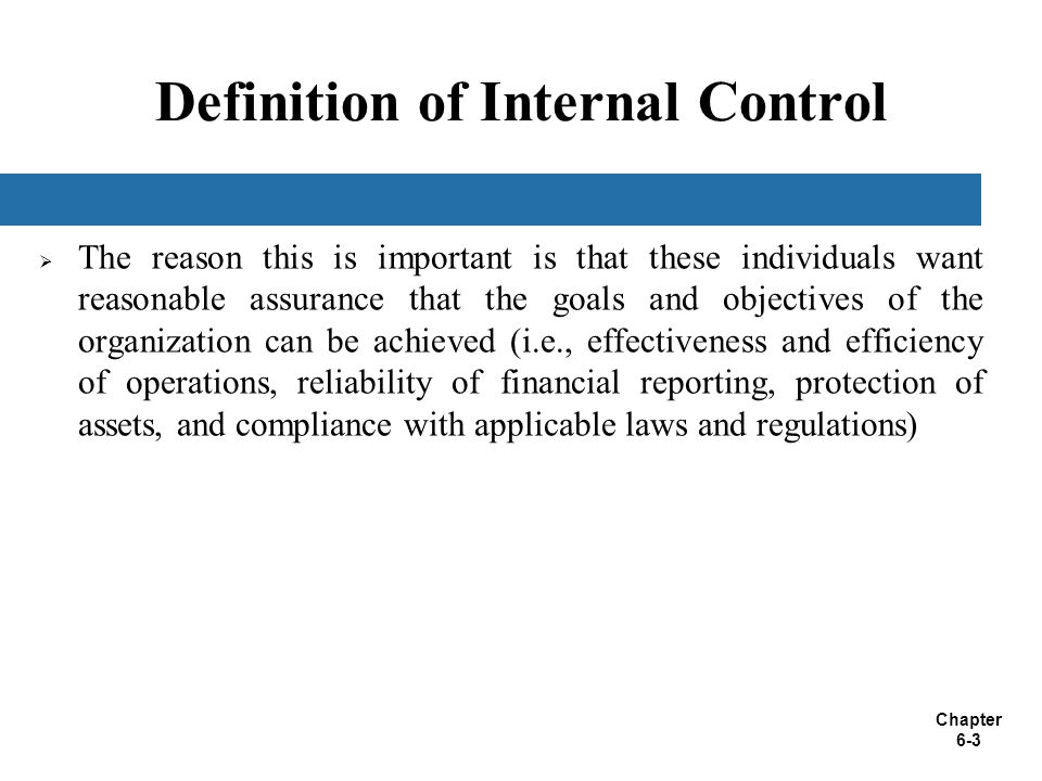 Definition of Internal Control