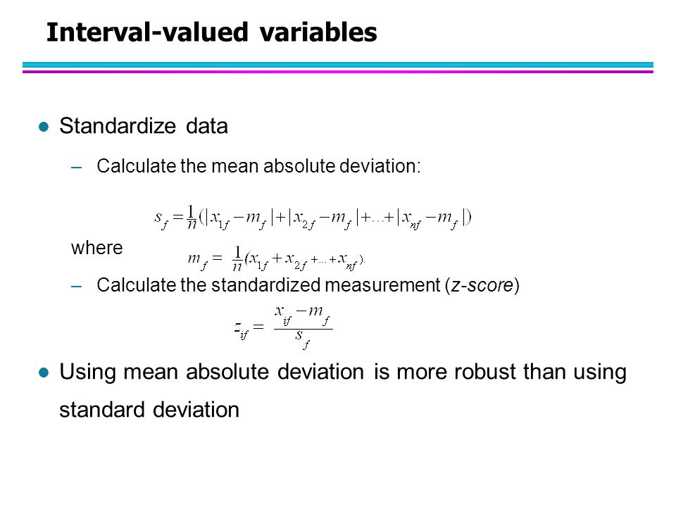 Interval-valued variables