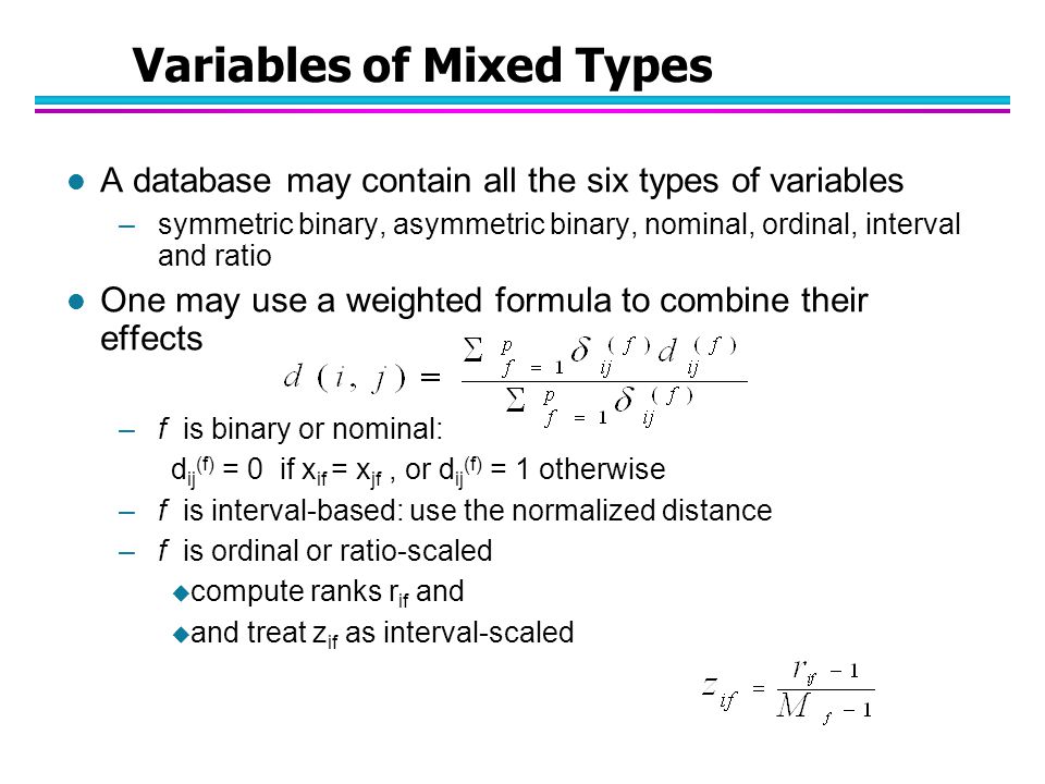 Variables of Mixed Types