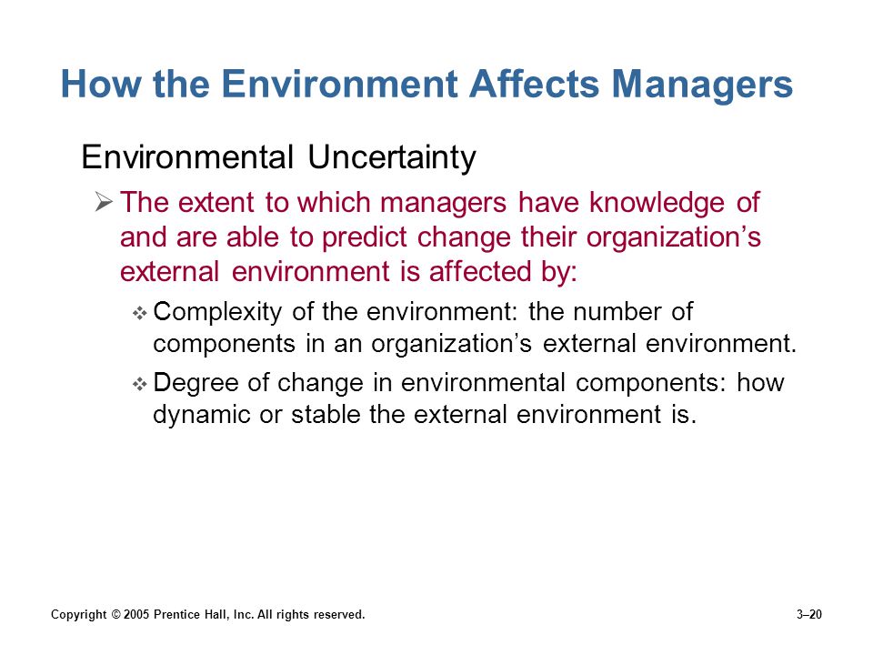 How the Environment Affects Managers