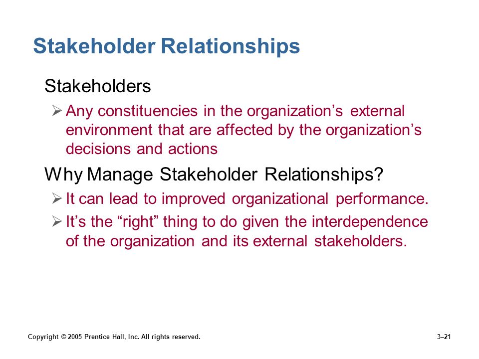 Stakeholder Relationships