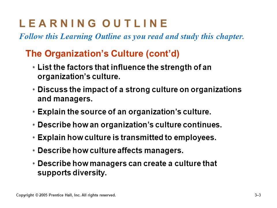 L E A R N I N G O U T L I N E Follow this Learning Outline as you read and study this chapter.