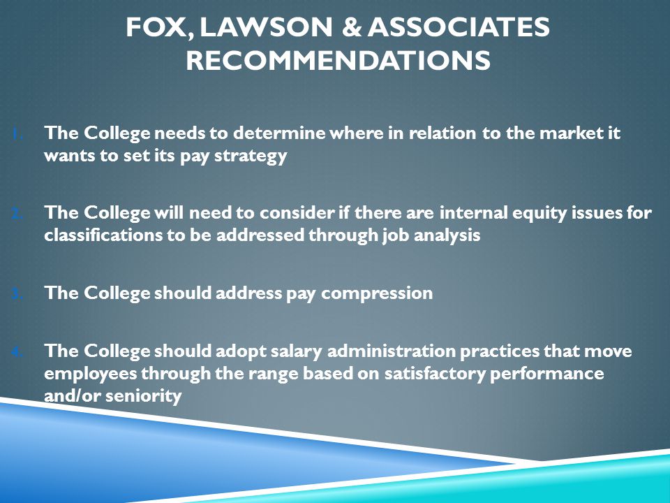 Fox, Lawson & Associates recommendations