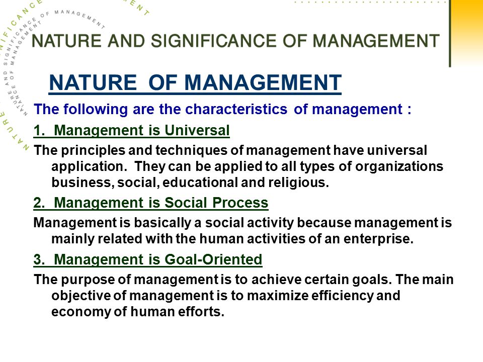 Management is the art and science of preparing, organizing and directing  human efforts to control the forces and utilize the material of nature. -  ppt video online download