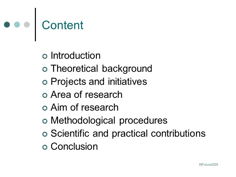 Content Introduction Theoretical background Projects and initiatives