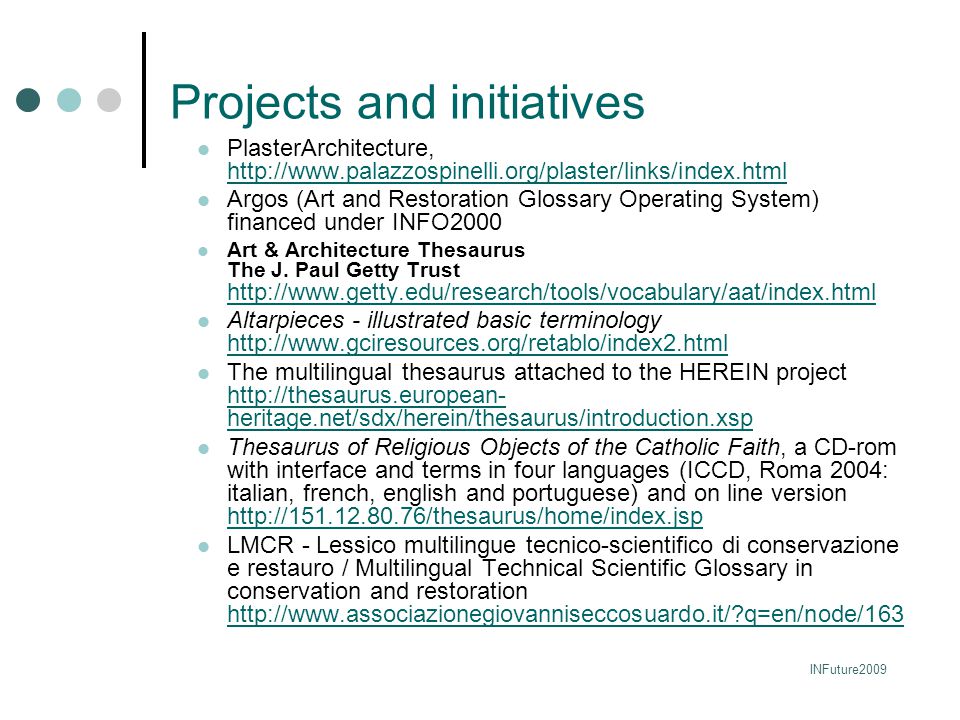 Projects and initiatives