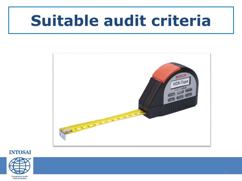 Suitable audit criteria